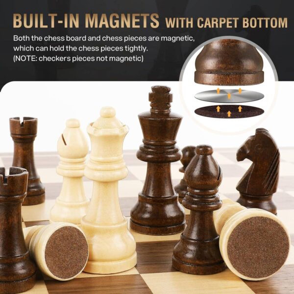 buy wooden chess set magnetised